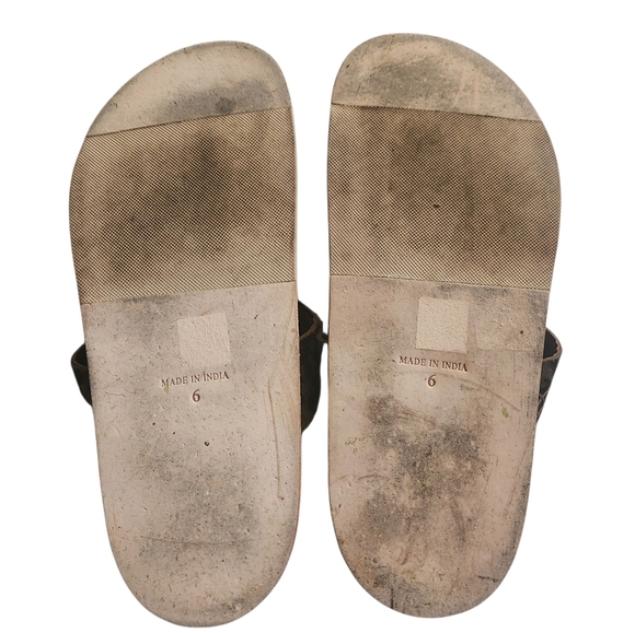 FREE PEOPLE MIKA CHESTNUT LEOPARD SUEDE T-STRAP SANDAL SZ 6 - Picture 13 of 15